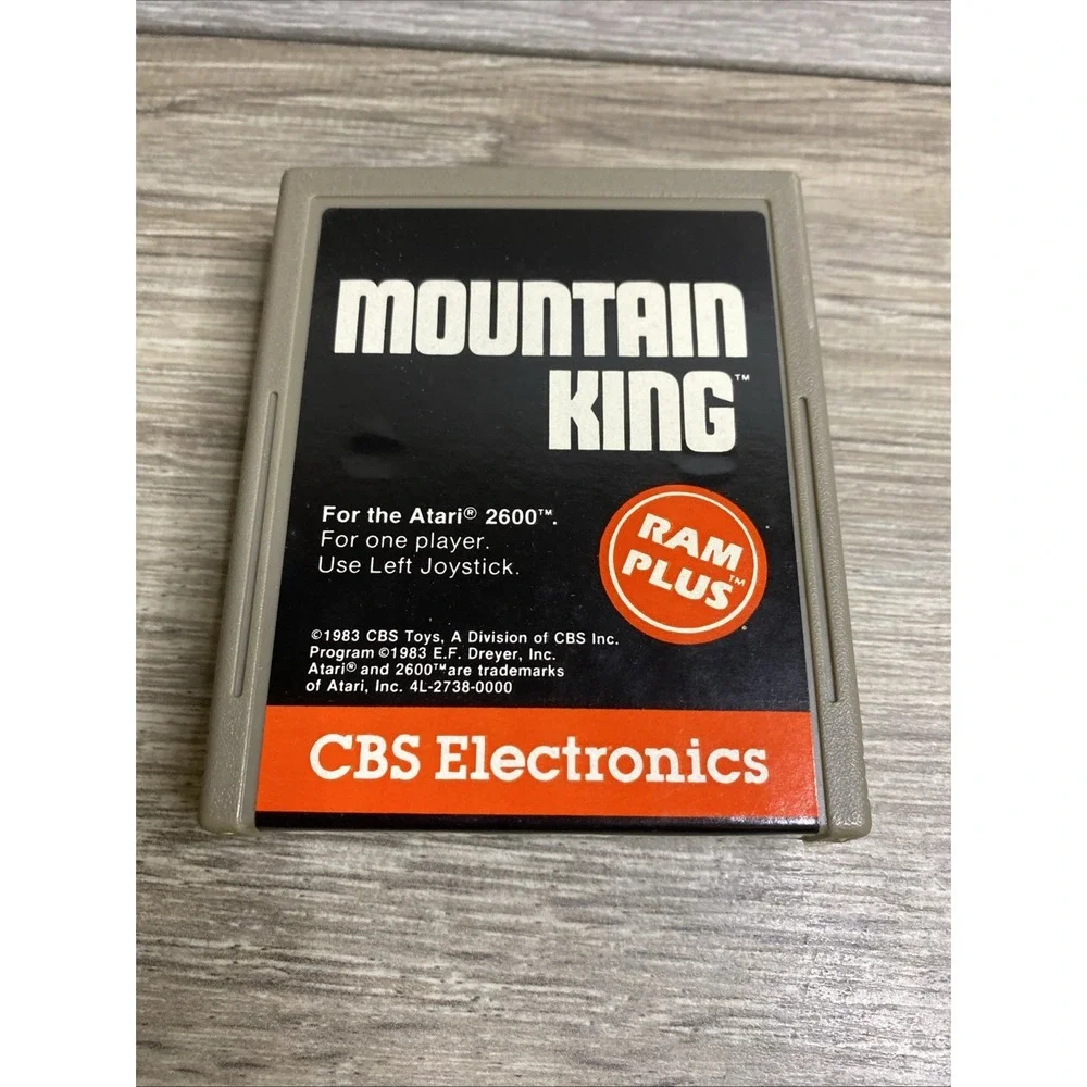 Mountain King Atari 2600‎ CBS Electronics RAM Plus Game Cartridge 1983